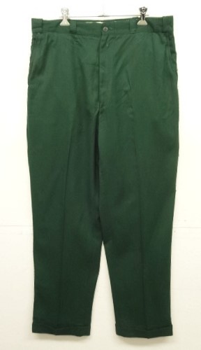 画像: 70'S UNKNOWN レーヨンギャバジン スラックス 42TALONジップ ダークグリーン (VINTAGE) 「Bottoms」入荷しました。