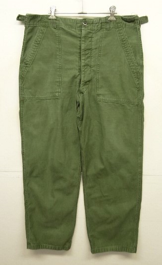 画像: 60'S アメリカ軍 US ARMY "OG107" 初期モデル コットンサテン 平ボタン ベイカーパンツ LARGE (VINTAGE) 「Bottoms」入荷しました。