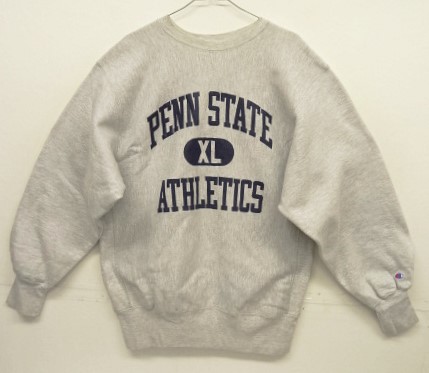画像: 90'S CHAMPION "三段プリント" 刺繍タグ リバースウィーブ グレー USA製 (VINTAGE) 「Sweat Shirt」入荷しました。