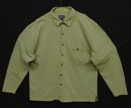 画像: 00'S PATAGONIA オーバルロゴ刺繍 長袖シャツ ライトグリーン (VINTAGE) 「L/S Shirt」入荷しました。