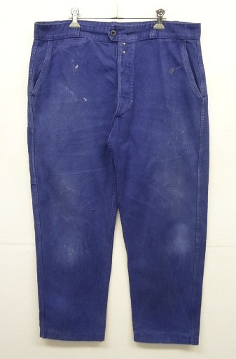 画像: 60'S フランス軍 フックボタン ワークパンツ インクブルー (VINTAGE) 「Bottoms」入荷しました。