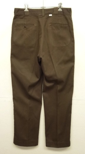 画像: 70'S DICKIES 874 チビタグ ワークパンツ ブラウン TALONアルミジップ USA製 (VINTAGE) 「Bottoms」入荷しました。
