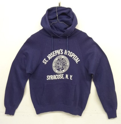 画像: 70'S ST JOSEPH'S HOSPITAL ラグランスリーブ スウェット パーカー ネイビー USA製 (VINTAGE) 「Parka」入荷しました。