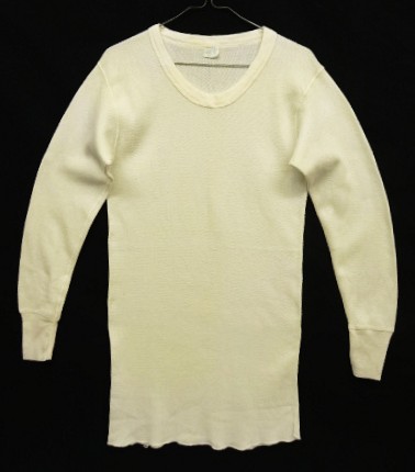 画像: 70'S J.C.PENNEY コットン/ポリ サーマル 長袖 Tシャツ オフホワイト USA製 (VINTAGE) 「T-Shirt」入荷しました。