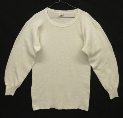 画像: 90'S J.E.MORGAN コットン/ポリ サーマル 長袖 Tシャツ オフホワイト USA製 (VINTAGE) 「T-Shirt」入荷しました。