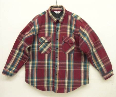 画像: 80'S FIVE BROTHER 三角タグ 裏地キルティング ヘビーフランネル ワークシャツ チェック柄 USA製 (VINTAGE) 「L/S Shirt」入荷しました。