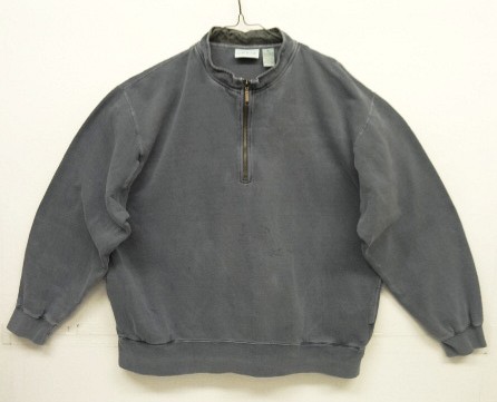 画像: 00'S ORVIS ガゼット付き ハーフジップ スウェットシャツ フェードネイビー (VINTAGE) 「Sweat Shirt」入荷しました。