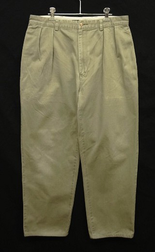 画像: 90'S RALPH LAUREN ツープリーツ チノパンツ カーキ (VINTAGE) 「Bottoms」入荷しました。