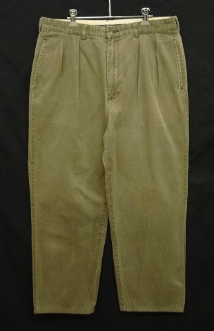 画像: 90'S RALPH LAUREN ツープリーツ チノパンツ オリーブ (VINTAGE) 「Bottoms」入荷しました。
