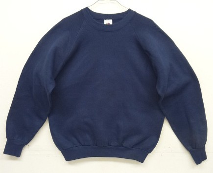 画像: 90'S FRUIT OF THE LOOM ラグランスリーブ クルーネック スウェットシャツ ネイビー USA製 (VINTAGE) 「Sweat Shirt」入荷しました。