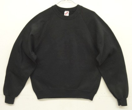 画像: 80'S JERZEES ラグランスリーブ クルーネック スウェットシャツ ブラック USA製 (VINTAGE) 「Sweat Shirt」入荷しました。