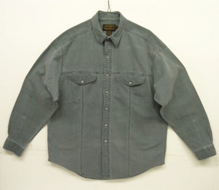 画像: 90'S EDDIE BAUER 黒タグ コットン ワークシャツ オリーブ (VINTAGE) 「L/S Shirt」入荷しました。