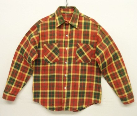 画像: 70'S UNKNOWN ヘビーフランネル ワークシャツ チェック柄 (VINTAGE) 「L/S Shirt」入荷しました。