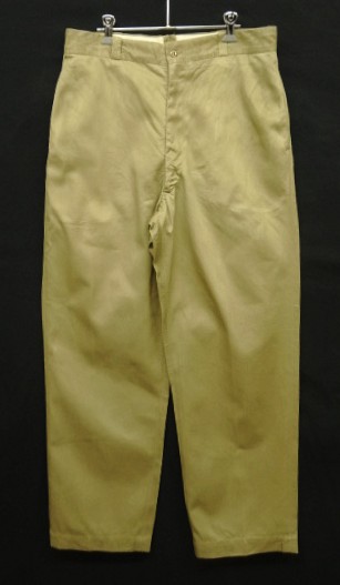 画像: 60'S アメリカ軍 US ARMY コットン100% チノパンツ RAPID製ブラスジップ W34L31 (VINTAGE) 「Bottoms」入荷しました。