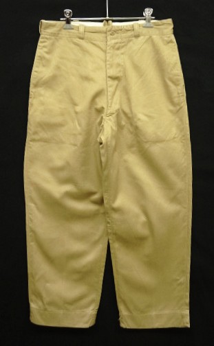 画像: 60'S アメリカ軍 US ARMY コットン100% チノパンツ SERVAL製ブラスジップ (VINTAGE) 「Bottoms」入荷しました。
