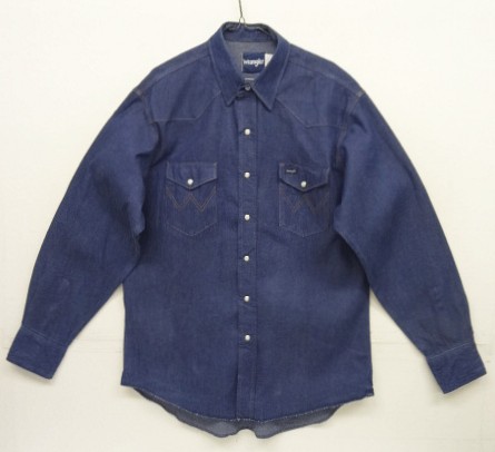 画像: 90'S WRANGLER "WW70127" デニム ウエスタンシャツ ノンウォッシュ インディゴ (VINTAGE) 「L/S Shirt」入荷しました。
