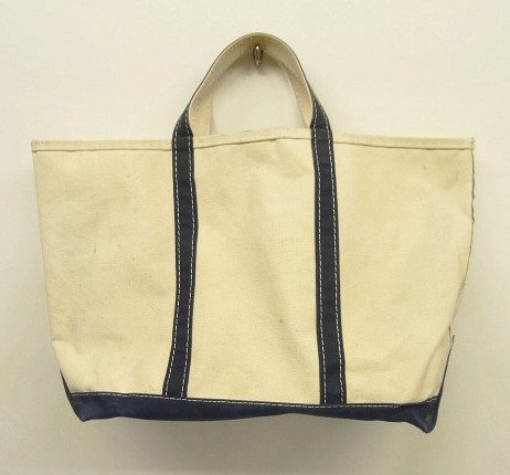 画像: 80'S LL Bean 2色タグ キャンバス トートバッグ ネイビー/オフホワイト USA製 (VINTAGE) 「Bag」入荷しました。