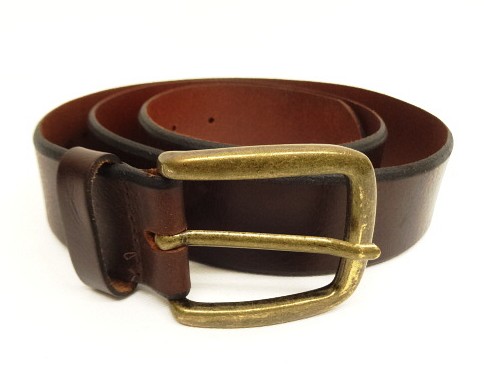 画像: 90'S LL Bean "SOLID BRASSバックル" レザーベルト ブラウン UK製 (VINTAGE) 「Accessorie」入荷しました。