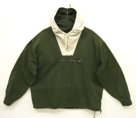 画像: 90'S J.CREW 旧タグ コットン カラーブロック アノラックパーカー ホワイト/オリーブ (VINTAGE) 「Jacket」入荷しました。