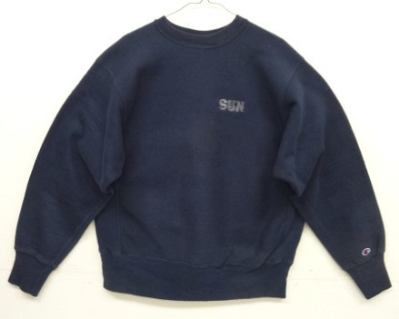 画像: 80'S CHAMPION "SUN" トリコタグ リバースウィーブ ネイビー USA製 (VINTAGE) 「Sweat Shirt」入荷しました。