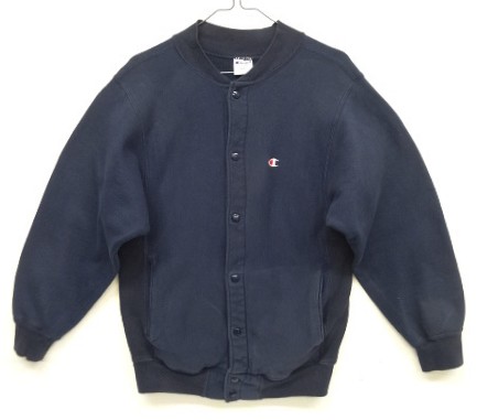 画像: 80'S CHAMPIONトリコタグ リバースウィーブ スナップボタン カーディガン ネイビー/ツートン USA製 (VINTAGE) 「Sweat Shirt」入荷しました。