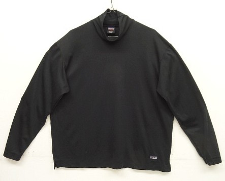 画像: 90'S PATAGONIA "CAPILENE" 裾ロゴ タートルネック ロングスリーブ ブラック USA製 (VINTAGE) 「T-Shirt」入荷しました。