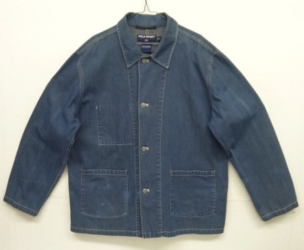 画像: 90'S RALPH LAUREN "POLO SPORT" レザータグ デニム カバーオール インディゴ (VINTAGE) 「Jacket」入荷しました。