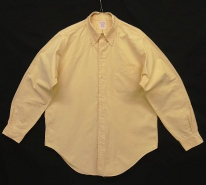 画像: 70'S BROOKS BROTHERS "MAKERS" 6ボタン オックスフォード BDシャツ イエロー USA製 (VINTAGE) 「L/S Shirt」入荷しました。