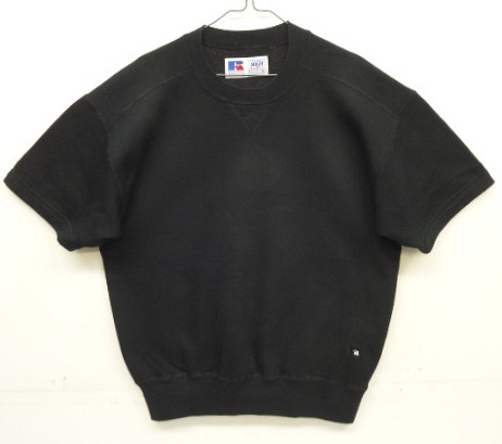 画像: 90'S RUSSELL ATHLETIC "HIGH COTTON" 前Vガゼット付き クルーネック 半袖 スウェットシャツ ブラック USA製 (DEADSTOCK) 「Sweat Shirt」入荷しました。