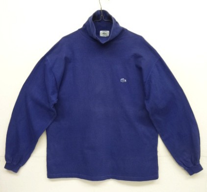 画像: 80'S IZOD LACOSTE シングルステッチ タートルネック ロングスリーブ Tシャツ ブルー USA製 (VINTAGE) 「T-Shirt」入荷しました。
