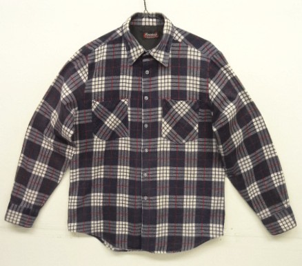 画像: 80'S RUGGED プリントフランネル ワークシャツ チェック柄 (VINTAGE) 「L/S Shirt」入荷しました。