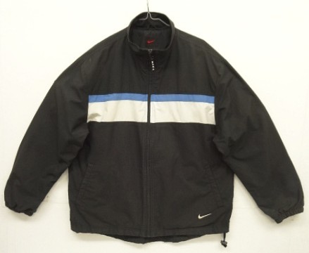 画像: 00'S NIKE 裾ロゴ 裏地メッシュ パネル ジャケット ブラック/ライトブルー&ホワイト (VINTAGE) 「Jacket」入荷しました。