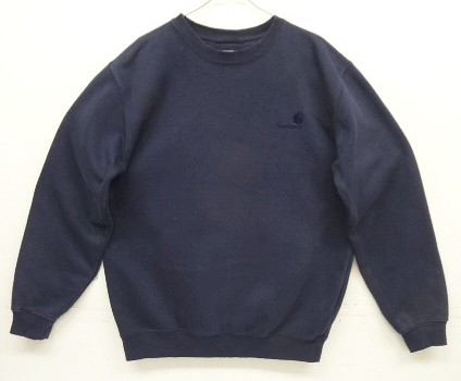 画像: CARHARTT 同色ロゴ ヘビーウエイト クルーネック スウェットシャツ ネイビー (VINTAGE) 「Sweat Shirt」入荷しました。