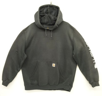 画像: CARHARTT 袖プリント スウェット パーカー フェードブラック (VINTAGE) 「Parka」入荷しました。