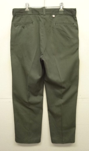 画像: 70'S DICKIES 874 チビタグ ワークパンツ TALONアルミジップ オリーブ W38L31 USA製 (VINTAGE) 「Bottoms」入荷しました。