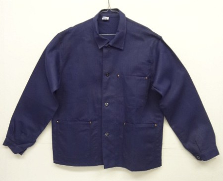 画像: ユーロワーク 月桂樹ボタン カバーオール インディゴ (DEADSTOCK) 「Jacket」入荷しました。