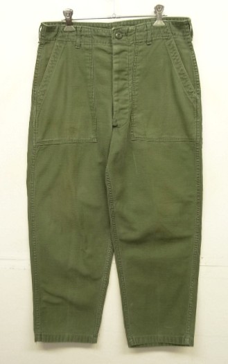 画像: 70'S アメリカ軍 US ARMY "OG107" コットンサテン ベイカーパンツ W34L29 (VINTAGE) 「Bottoms」入荷しました。