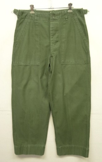 画像: 60'S アメリカ軍 US ARMY "OG107" 初期モデル コットンサテン 平ボタン ベイカーパンツ M (VINTAGE) 「Bottoms」入荷しました。