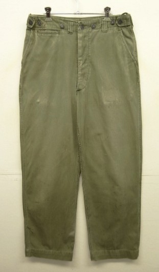 画像: 40'S アメリカ軍 US ARMY M-43 前期モデル 13スターボタン フィールドパンツ スレーキHBT ミリタリーグリーン (VINTAGE) 「Bottoms」入荷しました。