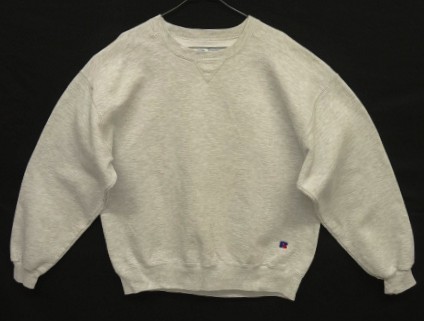 画像: 90'S RUSSELL ATHLETIC "HIGH COTTON" 前Vガゼット付き クルーネック スウェットシャツ アッシュグレー USA製 (VINTAGE) 「Sweat Shit」入荷しました。