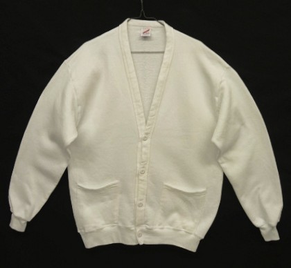 画像: 80'S JERZEES スウェット カーディガン ホワイト USA製 (VINTAGE) 「Sweat Shit」入荷しました。