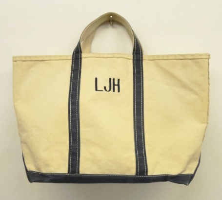 画像: 80'S LL Bean 2色タグ キャンバス トートバッグ ネイビー/オフホワイト USA製 (VINTAGE) 「Bag」入荷しました。