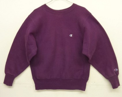 画像: 90'S CHAMPION 刺繍タグ リバースウィーブ グレープ USA製 (VINTAGE) 「Sweat Shirt」入荷しました。
