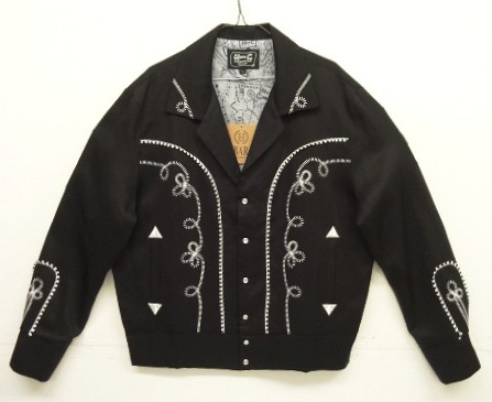 画像: H BAR C "BOLERO JACKET" ショート丈 ウエスタンジャケット ブラック/ホワイト刺繍 (NEW) 「Jacket」入荷しました。