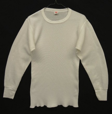 画像: 80'S HANES サーマル 長袖 Tシャツ ホワイト USA製 (VINTAGE) 「T-Shirt」入荷しました。