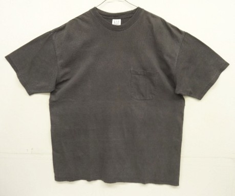 画像: 90'S GAP 旧タグ ヘビーウエイト ポケット付き ボックス Tシャツ フェードブラック (VINTAGE) 「T-Shirt」入荷しました。