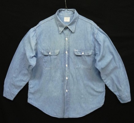 画像: 70'S BIG MAC コットン100% 耳付き シャンブレーシャツ ブルー USA製 (VINTAGE) 「L/S Shirt」入荷しました。