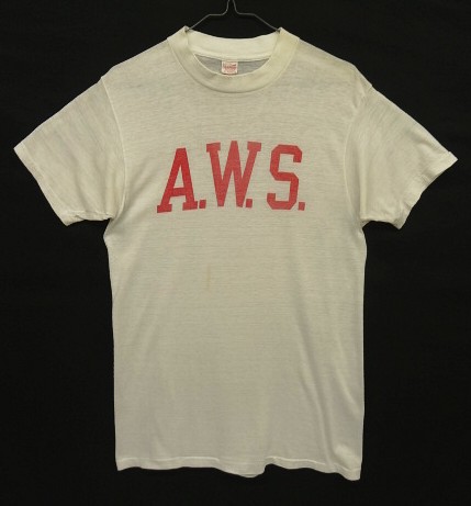 画像: 60'S A.W.S. "STALLION by HEALTHKNIT" シングルステッチ 染み込みプリント 半袖 Tシャツ ホワイト USA製 (VINTAGE) 「T-Shirt」入荷しました。