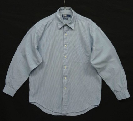 画像: 90'S RALPH LAUREN "LOWELL SPORT" ピンオックス 長袖 シャツ ストライプ (VINTAGE) 「L/S Shirt」入荷しました。