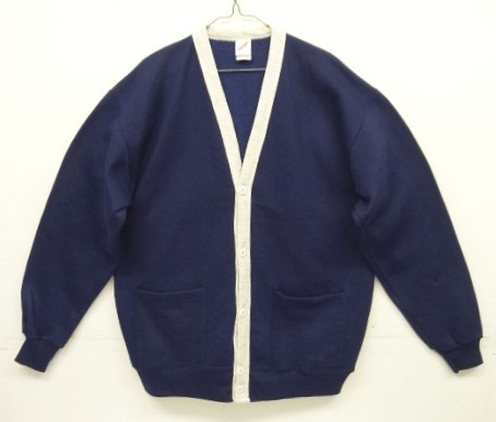 画像: 80'S JERZEES スウェット カーディガン ネイビー/アッシュグレー USA製 (VINTAGE) 「Sweat Shirt」入荷しました。
